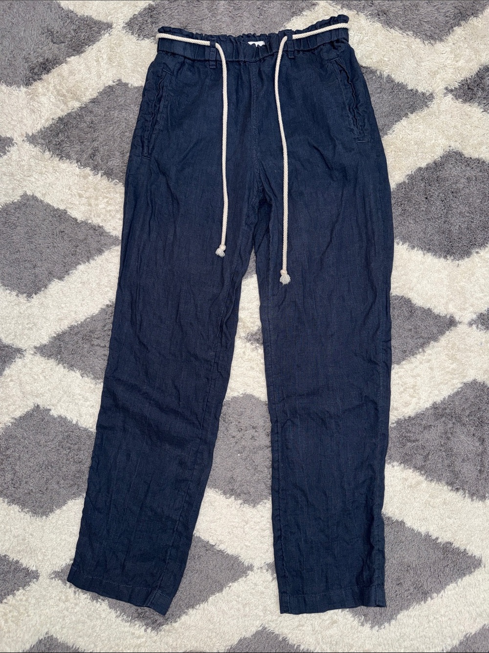 C&C California Navy Linen pants size xs